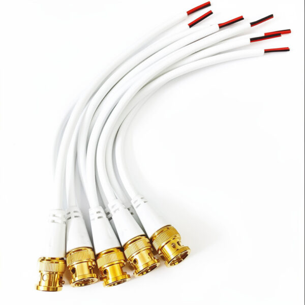 BNC Cable with Copper Wire Molded for CCTV Surveillance Camera (Pack of 100Pcs)