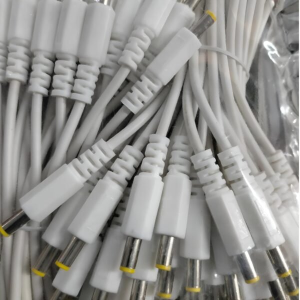 DC Power Cable for CCTV Camera (White) – Male to Female CCTV Power Extension Cable (100P)